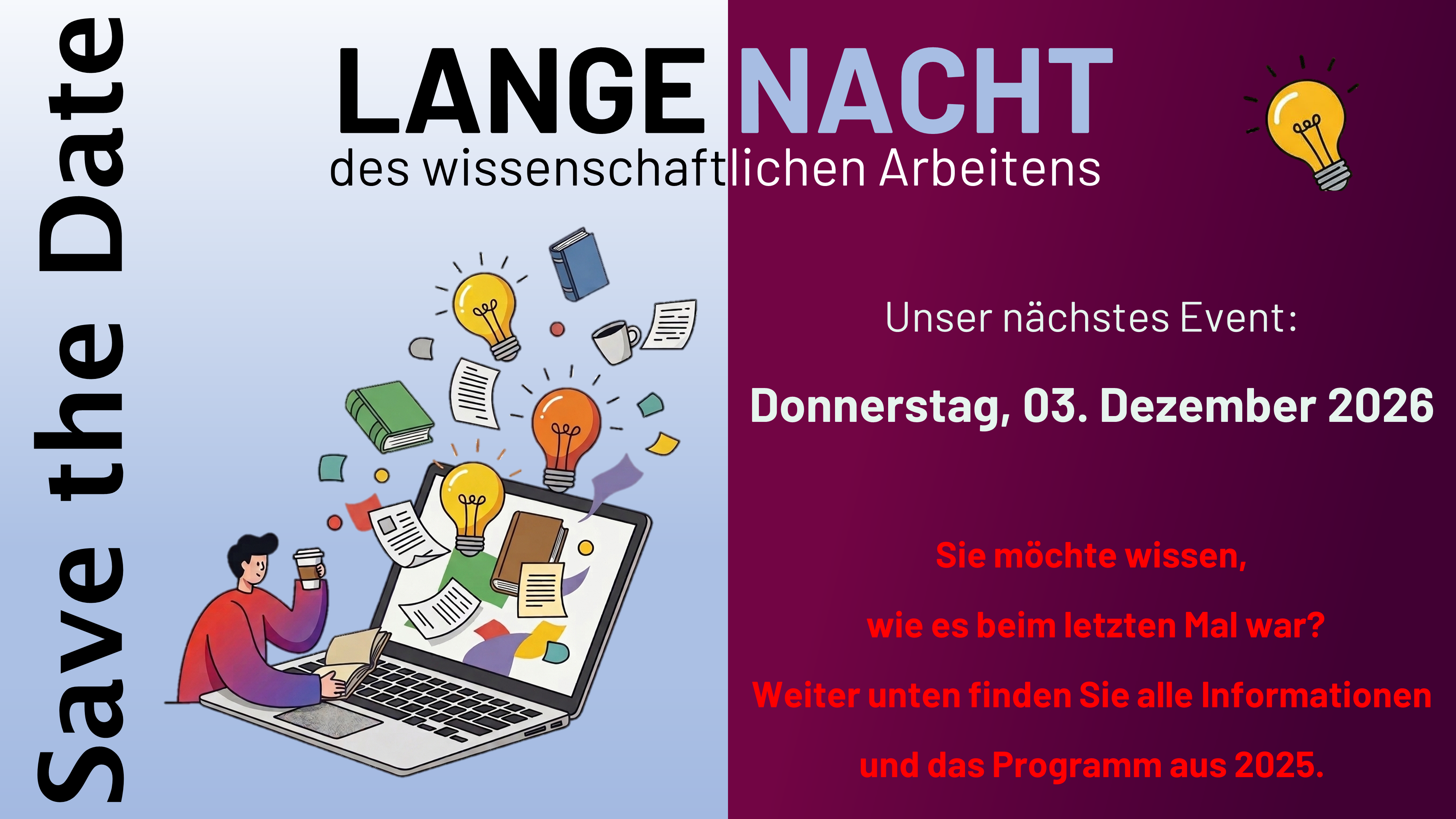 Lange Nacht des wissenschaftlichen Arbeitens